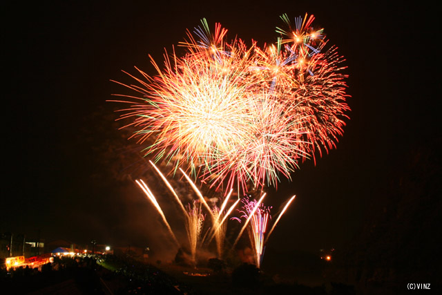 2010年7月31日 岐阜 坂祝町 「さかほぎ祭り」爆裂大花火